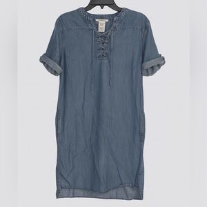 Philosophy Chambray Denim Tunic Dress, Size Large